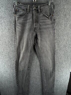 Levi’s 501s Student Women Jeans Charcoal Wash Button Fly Classic ACTL 26X31